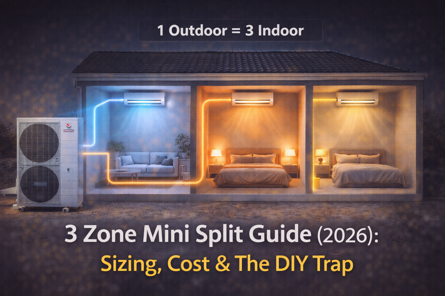 3-zone mini split system setup