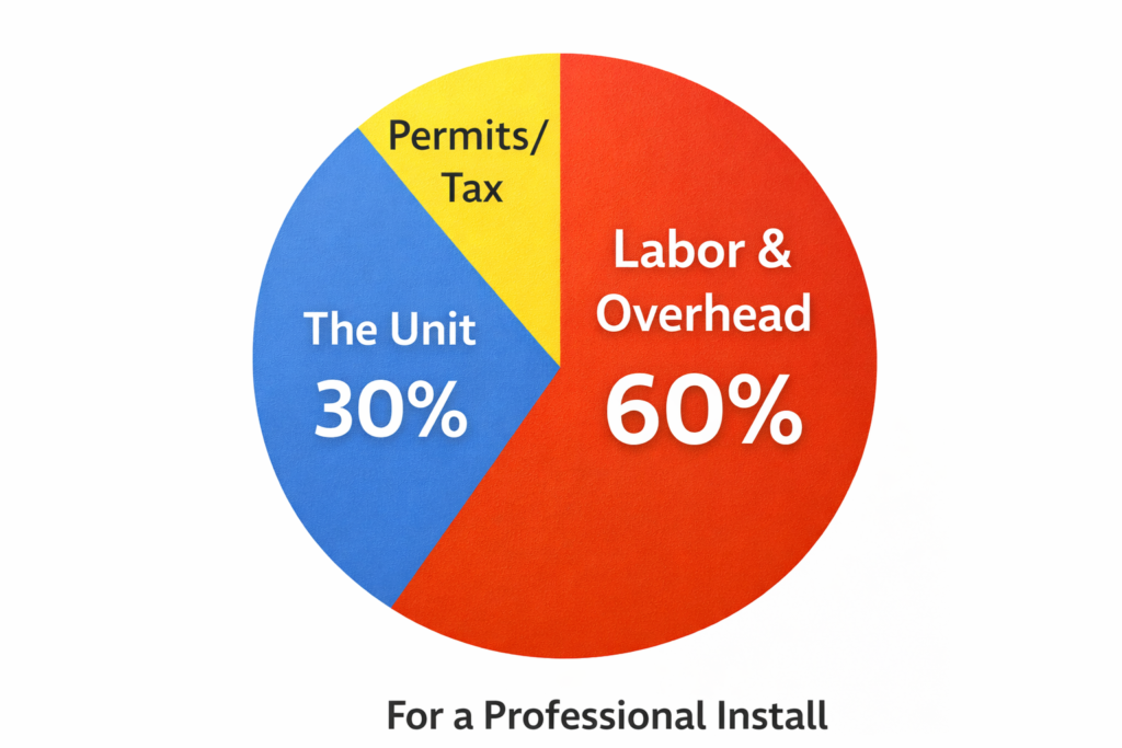 Cost of labor vs equipment mini split