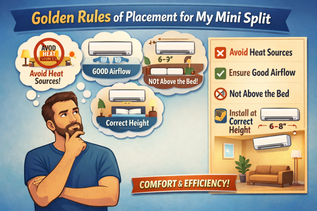 Rules of Placement mini split
