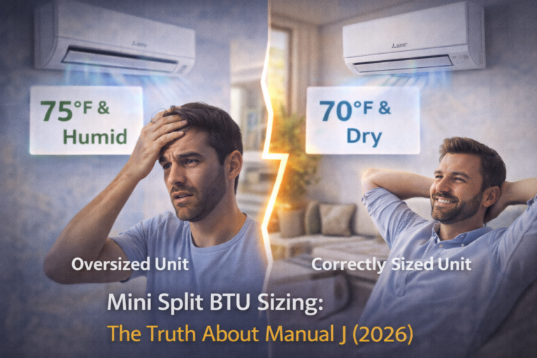 The danger of oversizing vs correct sizing for mini splits.