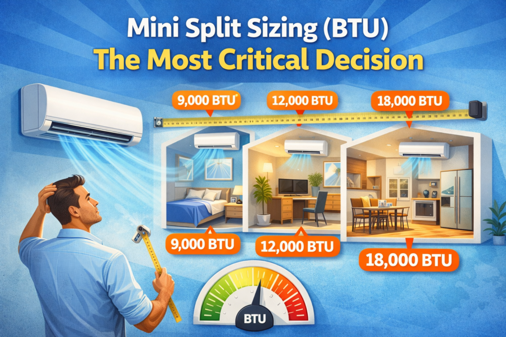 Mini Split Sizing (BTU) 