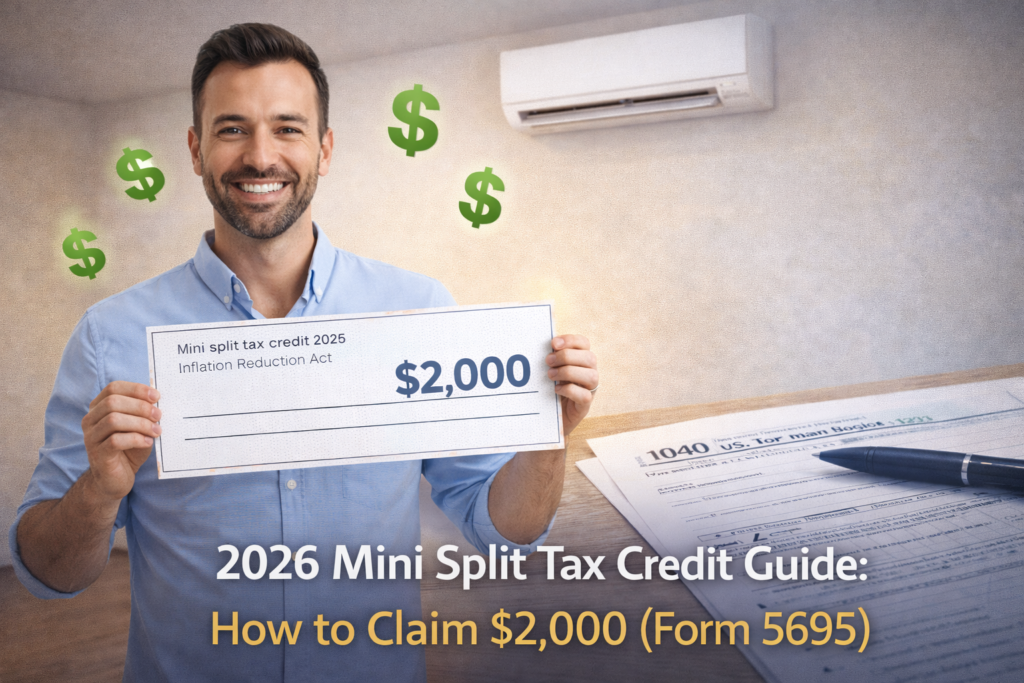Split Tax Code 2026 Mini Split Tax Credit Guide: How to Claim $2,000 (Form 5695)