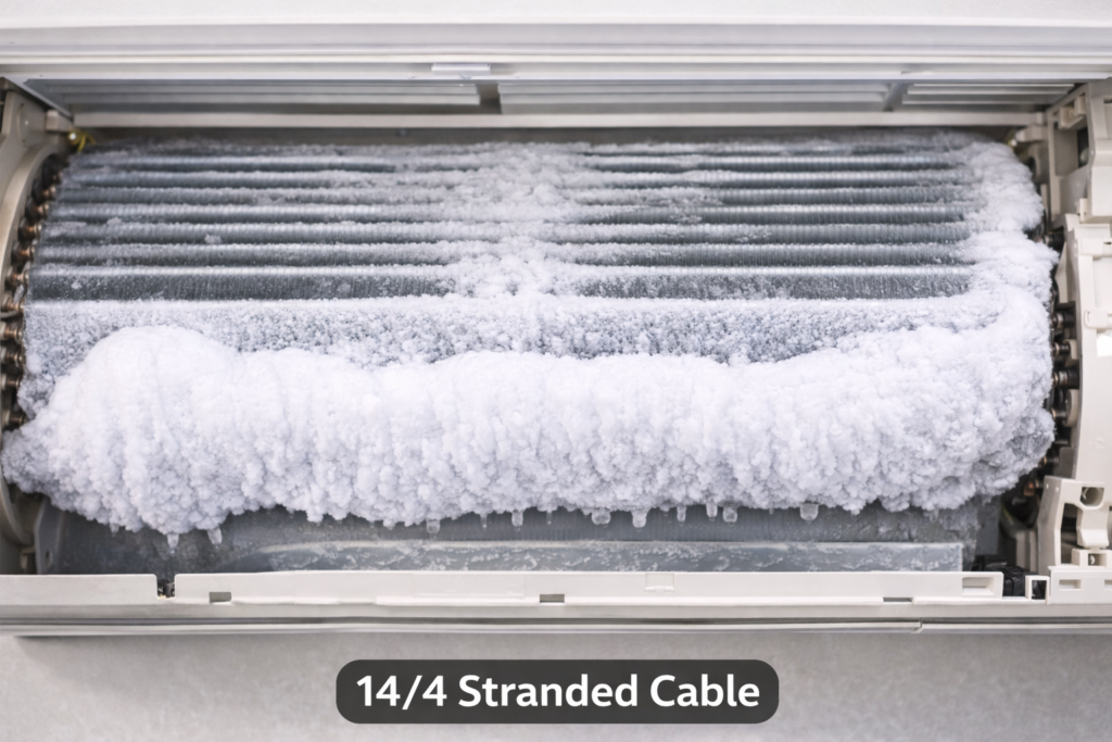 frozen coils of a mini split