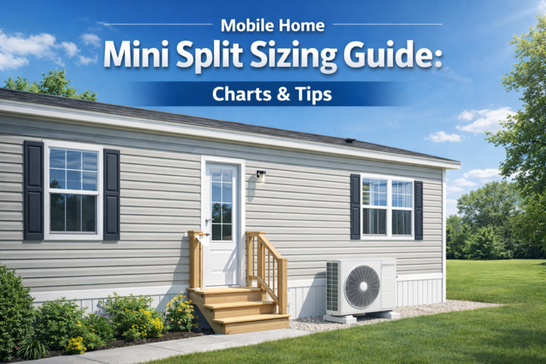 Mobile Home Mini Split Sizing Guide Charts & Tips
