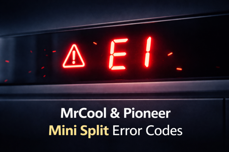 Mini Split Error Codes