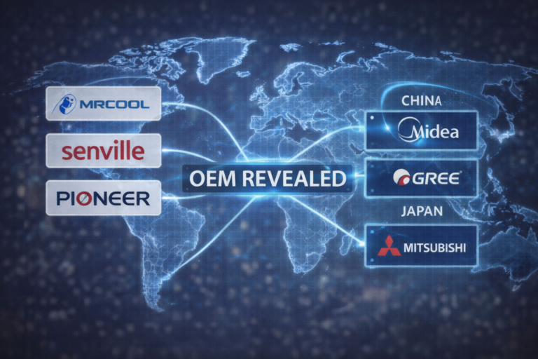 mini split OEM connections on the global map
