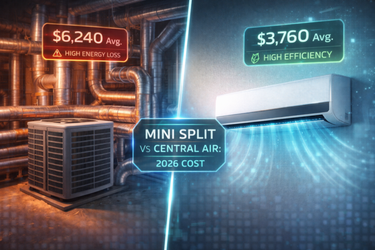 Is a Mini Split Cheaper Than Central Air in 2026? (Cost Breakdown)