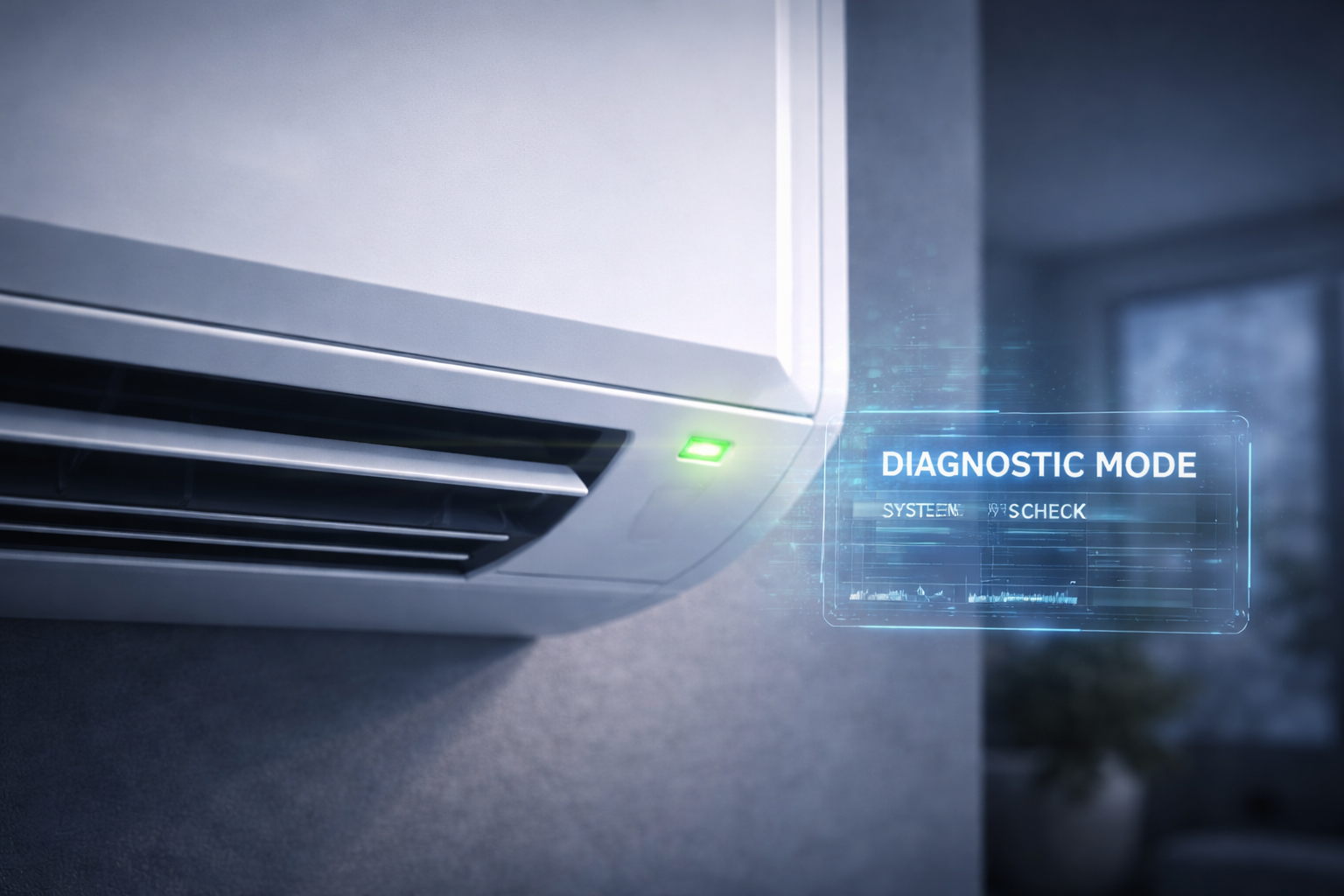 Why is my Mitsubishi mini split blinking green light 14 times?