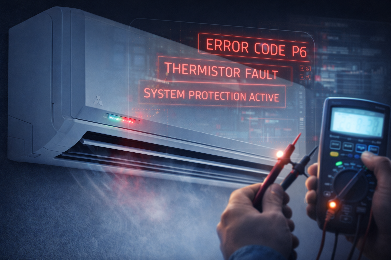 How to check error codes on Mitsubishi Mini Split?