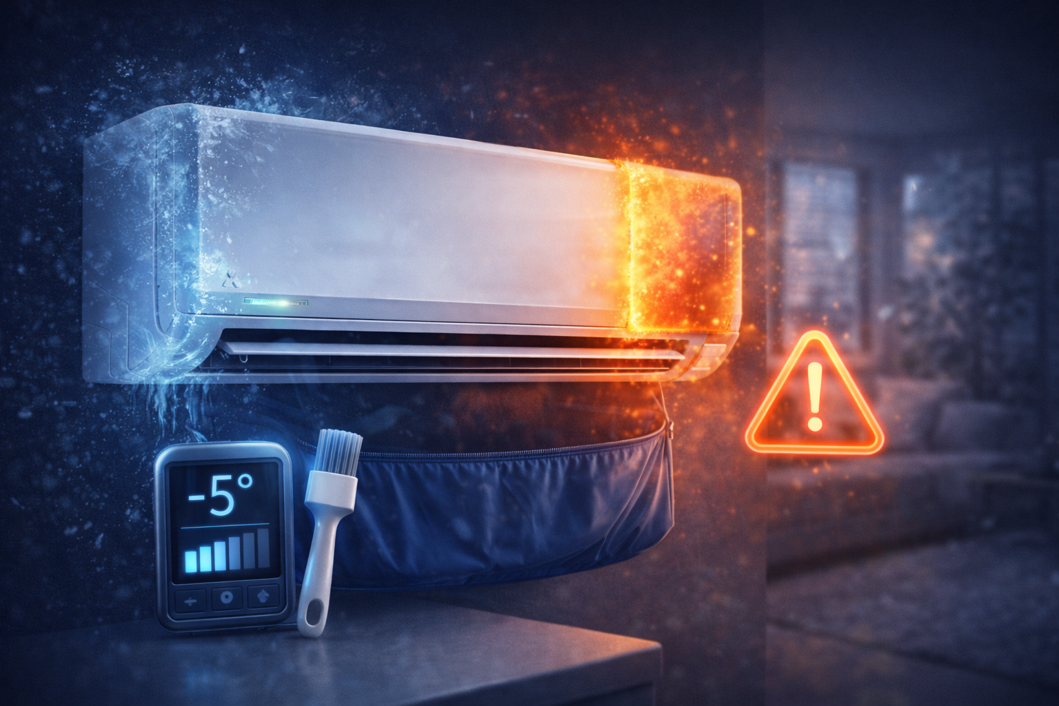 mitsubishi mini split not heating properly