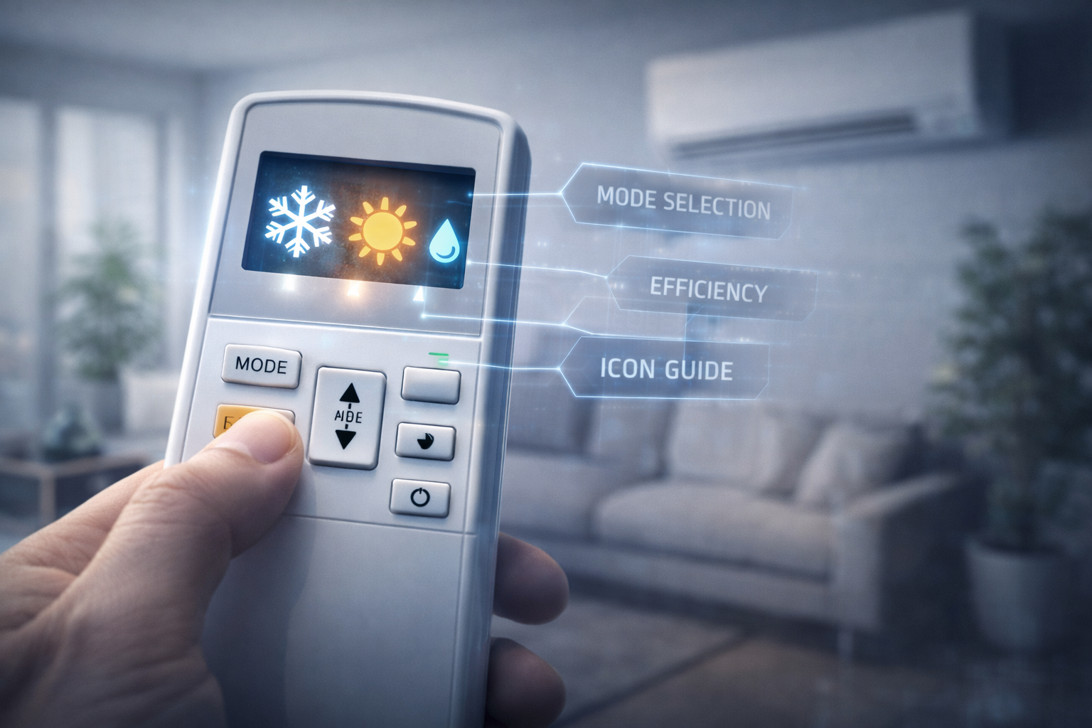 How to operate Mitsubishi AC remote symbols?