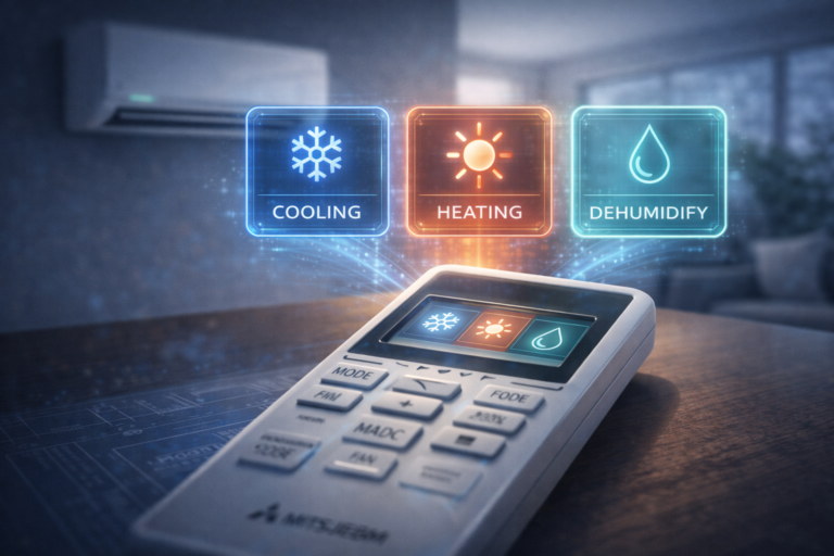 mitsubishi electric mini split remote icons