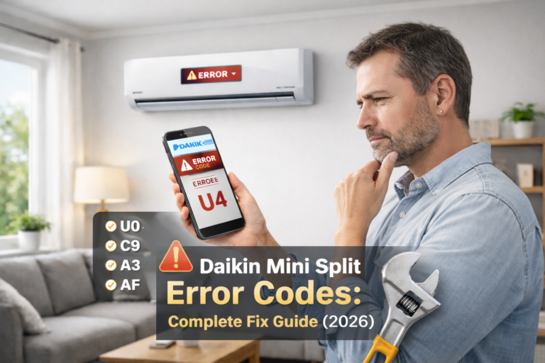 How to see error codes on Daikin Mini Split?